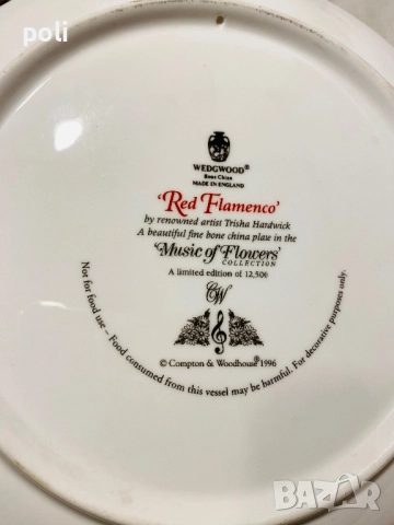 порцеланова чиния за стена , снимка 3 - Декорация за дома - 52389375