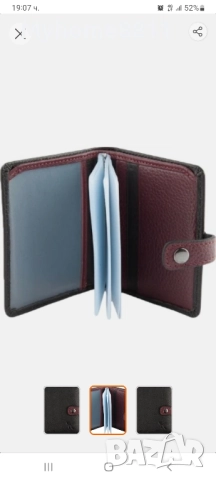 Кожен портфейл с разделители за кредитни карти, снимка 5 - Портфейли, портмонета - 48878920