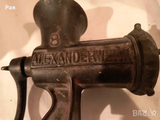   Чугунена месомелачка Alexanderwerk 8   от 30-те години, снимка 3 - Месомелачки - 49439548