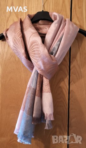 Нови шалове розово пастелни, снимка 3 - Шалове - 27012252