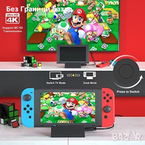 Нова Преносима Switch Докинг Станция - HDMI/USB-C за Nintendo, снимка 7 - Друга електроника - 43427294