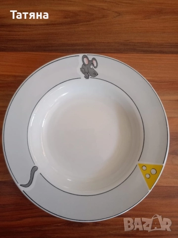 Чинии за деца, с мишка 