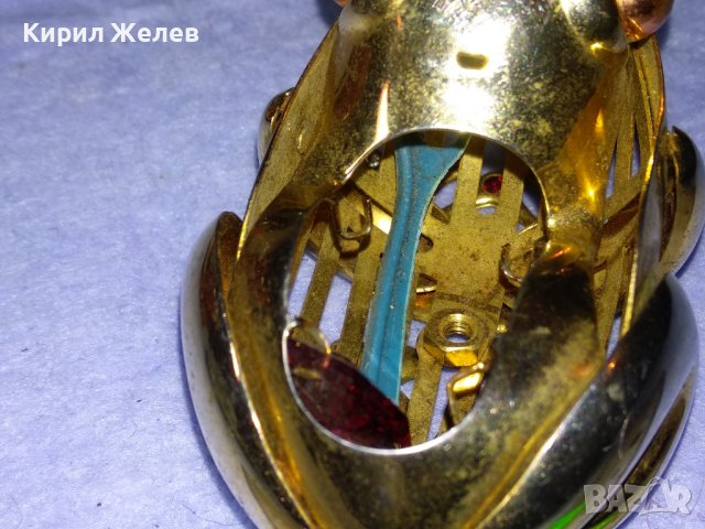 СТАРА ПОЗЛАТЕНА МЕТАЛНА КЪСМЕТЛИЙСКА ЖАБКА - КУТИЙКА За СКЪПОЦЕННОСТИ ФИГУРКА 41330, снимка 7 - Колекции - 43590146