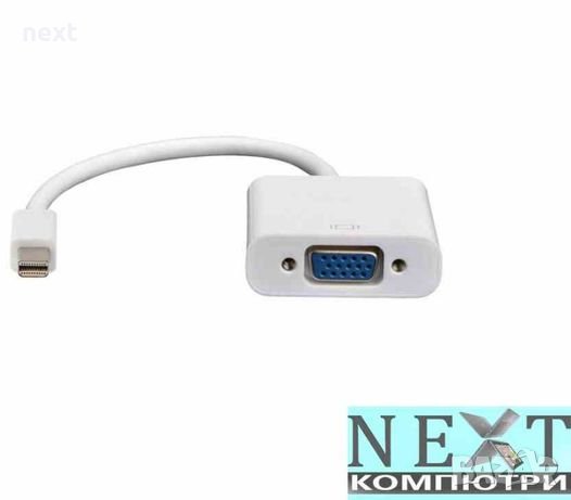 Преходник Mini DisplayPort към VGA + Гаранция, снимка 3 - Кабели и адаптери - 27376244