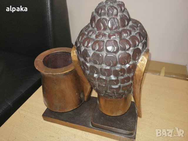Продавам дърворезба - глава на египтянка и ваза, снимка 4 - Декорация за дома - 43848206