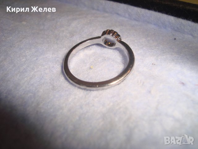 НЕЖЕН АРТ ПРЪСТЕН МЕДЕН с БЯЛА ПОЗЛАТА и ФИНИАТЮРНИ ФАСЕТИРАНИ ИСКРЯЩИ ЦИРКОНИ 27646, снимка 12 - Пръстени - 37515943