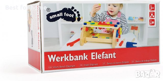 Дървен комплект инструменти и аксесоари Legler "Elephant" , снимка 4 - Конструктори - 33617888