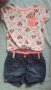Дънкови панталонки и блузки с Мини маус, снимка 1 - Бебешки блузки - 32935853