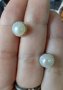 Японски дизайнерски обеци с естествена перла и циркон - проба 925 / Oт "Swan" pearls , снимка 3