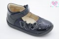 №18, -82% Официални обувки за момиче в тъмно синьо с 3 пеперудки, снимка 1 - Бебешки обувки - 28294795