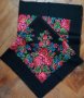 Вълнен руски шал с флорални мотиви / от времето на соц-а , снимка 1 - Шалове - 43296494