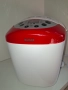 Хлебопекарна две бъркалки, бял-червен 800W, снимка 2