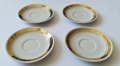Български порцелан чинии от 1966г. с позлата, снимка 5