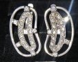Два чифта / Масивни сребърни обеци с камъни, закопчаване английски клипс / проба 925 , снимка 7