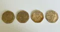 4 монети от 20 пенса (20 pence) - различни, снимка 1