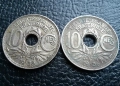 Стара монета 10 сантима 1935 г. и 1936 г.Франция - красиви !, снимка 2