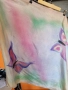 Копринен шал с десен пеперуди, снимка 2