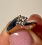 Съветски пръстен с естествен диамант и сертификат, снимка 3