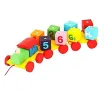 Дървена играчка Влак с 3 вагона,Whirlwind,Азбука и цифра, снимка 2