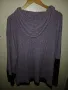 НОВА 4-5xl ФИНО ПЛЕТИВО БЛУЗА В НЕЖНО ЛИЛАВО И ЧЕРНО С КАЧУЛКА , снимка 3