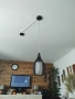 EGLO Razoni Pendant Lamp – Висяща Черна Лампа от Стомана и Сатенено Стъкло, E27, Пендел!, снимка 4