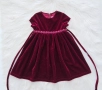 Детска рокля червено кадифе размер 2 години , снимка 8