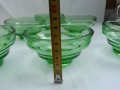 Стари стъклени купички зелено стъкло , снимка 3