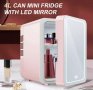 Хладилник за грим/козметика с огледало и подсветка, снимка 1 - Други - 43932104