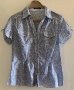 Памучна блуза с къс ръкав, вталена, снимка 1 - Ризи - 33404102