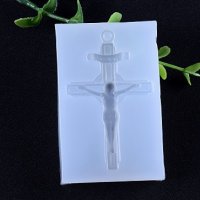 кръст си Исус силиконов молд форма фондан смола колие висулка ръчна декор, снимка 1 - Форми - 37725979