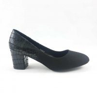 Дамски обувки с широк ток, снимка 1 - Дамски обувки на ток - 28633474