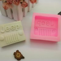 Jeep лого джип дълбок силиконов молд форма калъп шоколад сапун гипс , снимка 1 - Форми - 32223382