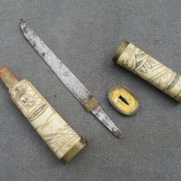 Танто Японски ръчно кован нож началото на 20 век, снимка 6 - Други ценни предмети - 40480615