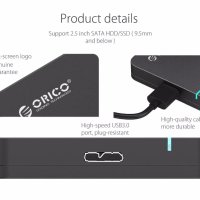 Orico външна кутия за диск Storage - Case - 2.5 inch USB3.0 - 2569S3, снимка 15 - Други - 43061436