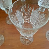Кристални чаши Ропотамо , снимка 2 - Антикварни и старинни предмети - 30375655