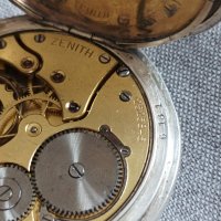 Сребърен джобен часовник Zenith , снимка 13 - Антикварни и старинни предмети - 40414436