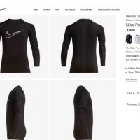 Nike Pro Older Boys' Long-Sleeve Training Top, снимка 9 - Детски тениски и потници - 27365742