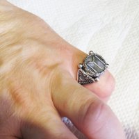 Мъжки сребърен пръстен със руническият знак IYI – символ на българската държавност, руни, снимка 5 - Пръстени - 33387468
