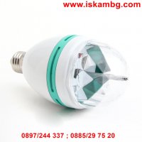 LED трицветна въртяща се електрическа диско крушка/лампа - 3W/6W    код 0935, снимка 7 - Крушки - 28460070