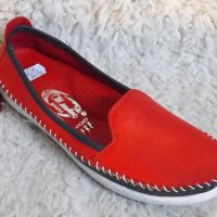 Обувки, естествена кожа, червени, сини и бежови, код 51/ ББ1/47, снимка 3 - Дамски ежедневни обувки - 36759242