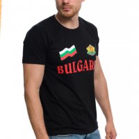 Нова мъжка тениска с трансферен печат България, знаме и герб, снимка 6 - Тениски - 29889449