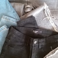 Три чифта дънки за слабо момиче, н.34, нови, снимка 2 - Детски панталони и дънки - 42970816