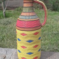 Ретро плетена дамаджана , снимка 1 - Колекции - 32674989