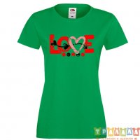 Дамска тениска Свети Валентин Love Grunge 1, снимка 3 - Тениски - 35547091