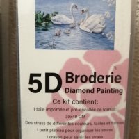 5D Диамантени гоблени - живопис с Лебеди., снимка 4 - Гоблени - 43370513