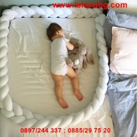 Плетен обиколник за бебешко легло, кошара, детско креватче - 3 метра - код 2487, снимка 8 - Бебешки легла и матраци - 26713129