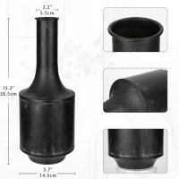 Briful  Висока метална ваза за цветя винтидж черна 38 см, снимка 3 - Вази - 43582099