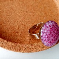 Комплект пръстен и обеци в нежно розово , снимка 2 - Подаръци за жени - 27267328