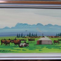 Серия традиционни картини живопис - Монголия, снимка 5 - Картини - 33656624