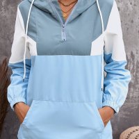 Дамски суичър с 'color block' дизайн в синьо и бяло, снимка 12 - Други - 43660230